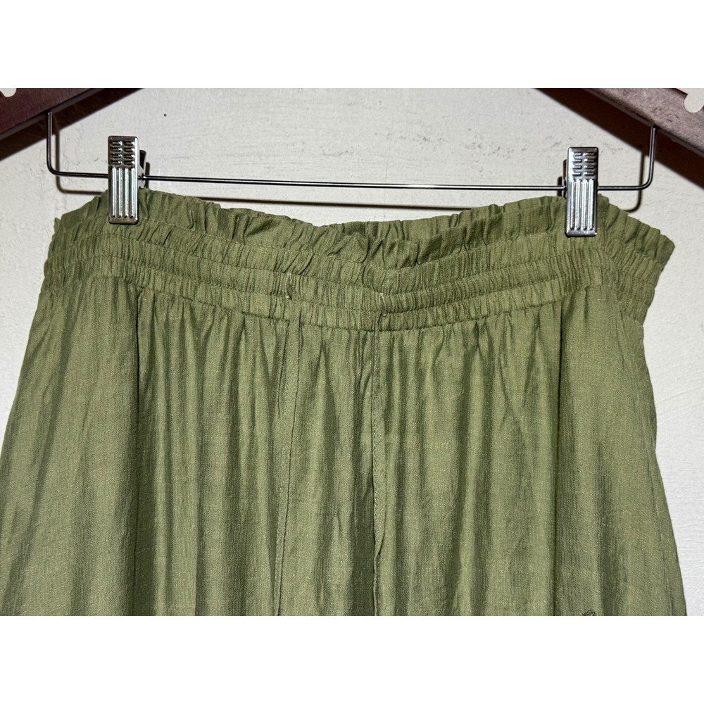 Scarlet Darkness XL Olive Green Tiered Ruffle Maxi Skirt Gothic Renaissance Boho - Picture 6 of 12